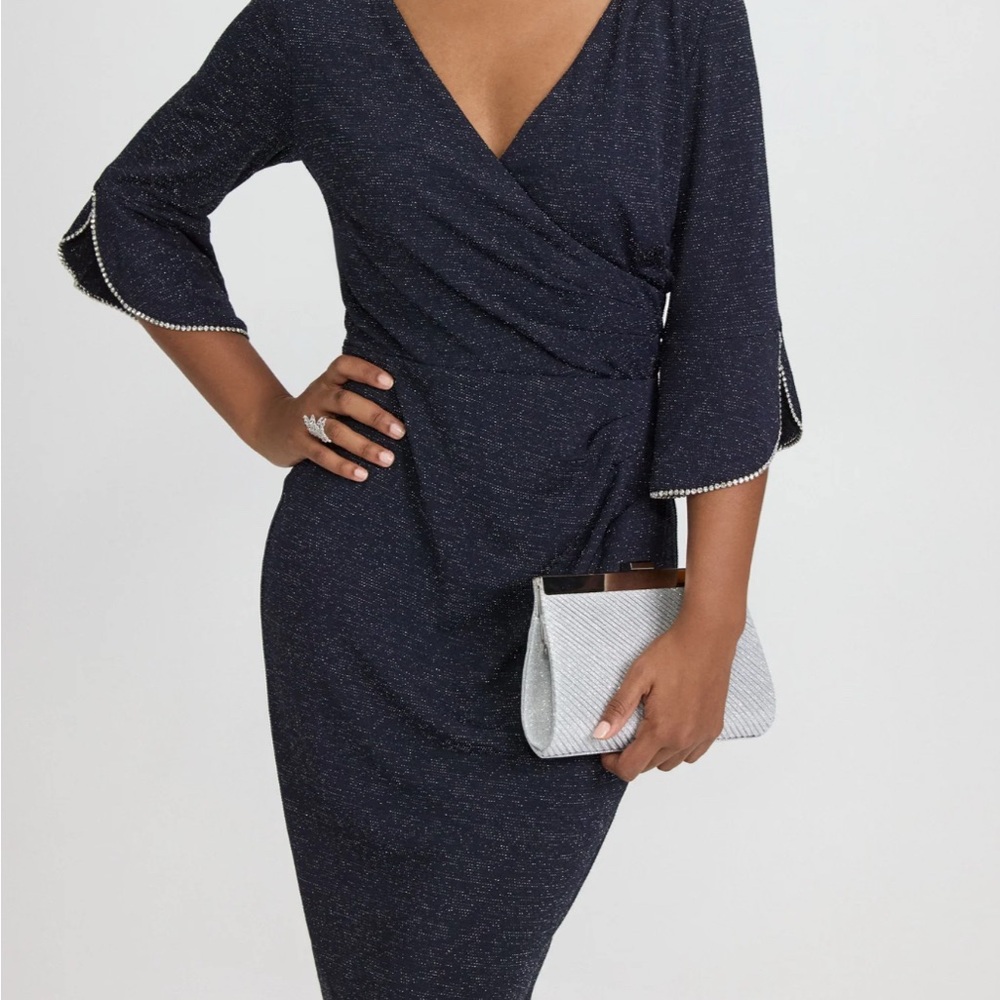 Navy glitter dress from Laura Petites